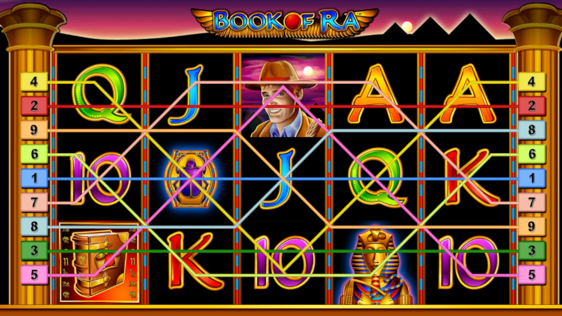 Book of Ra — момент крупного выигрыша с расширяющимся символом